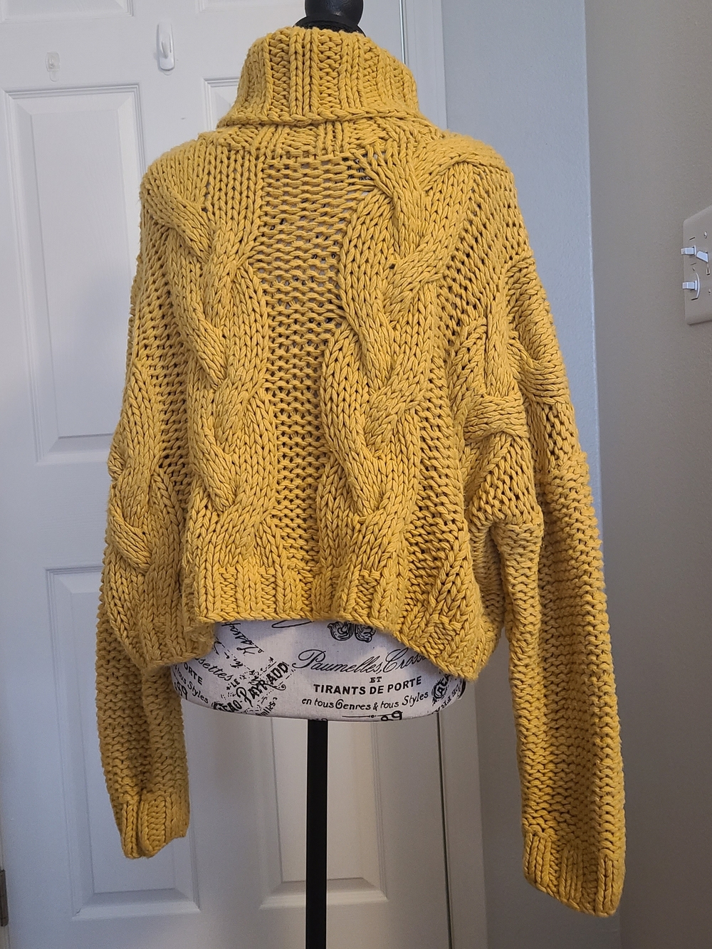 POL Chunky Cable Turtleneck Sweater - Mustard - Picture 2 of 3